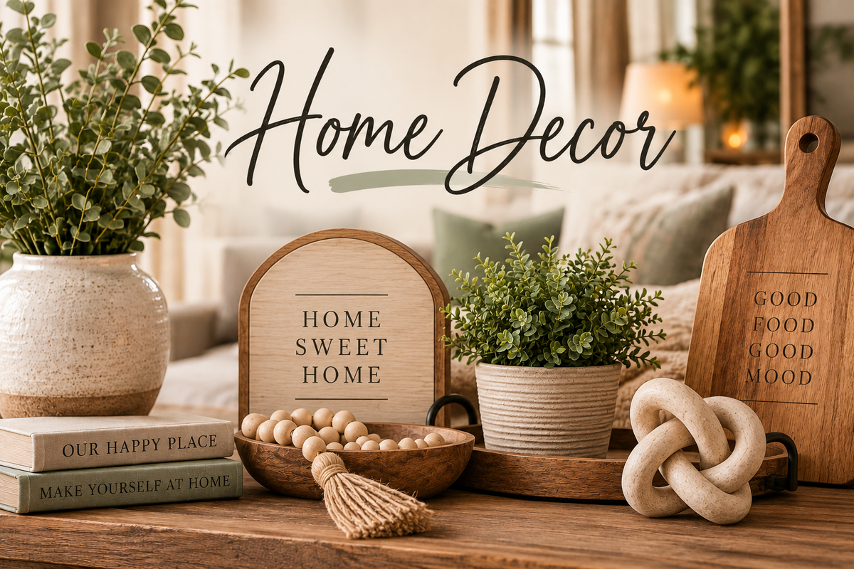 Home Decor collection featuring warm personalized home accents